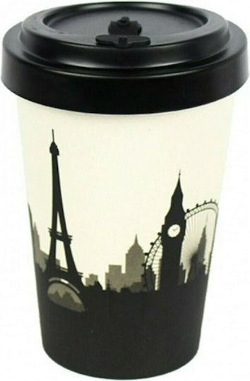 Innostat Cosmopolitan Mug Bamboo with Lid Black 450ml