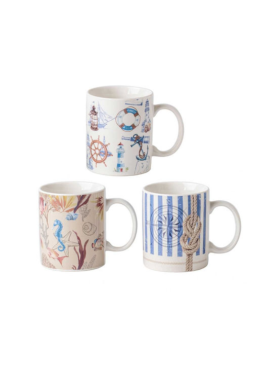 Marva Summer Becher Keramik in Verschiedenen Designs 350ml (Verschiedene Designs)