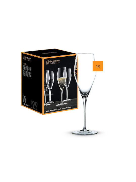 Nachtmann Set Gläser Champagner aus Kristall Mit Stiel 280ml 4Stück