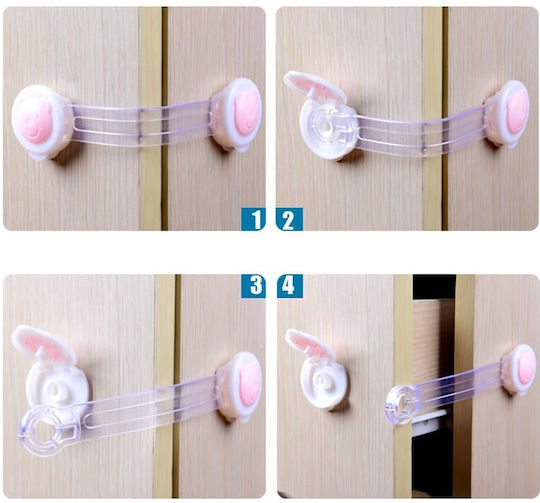 Viosarp Cabinet & Drawer Lock with Sticker made of Plastic in Light Blue Color 1pcs