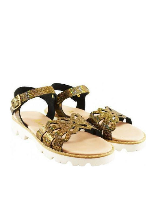 Παιδικά Πέδιλα Amica Μαύρο Χρυσό 2322-black