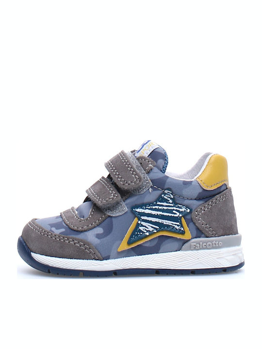 Παιδικά Sneakers High με Σκρατς Γκρι