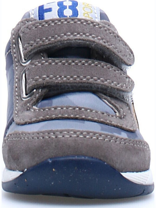 Παιδικά Sneakers High με Σκρατς Γκρι