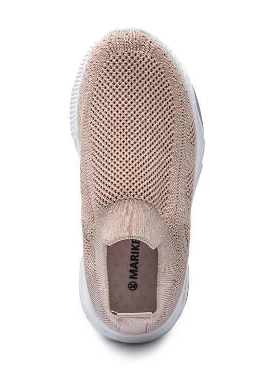Marikelly Детски маратонки Slip-on Бежов