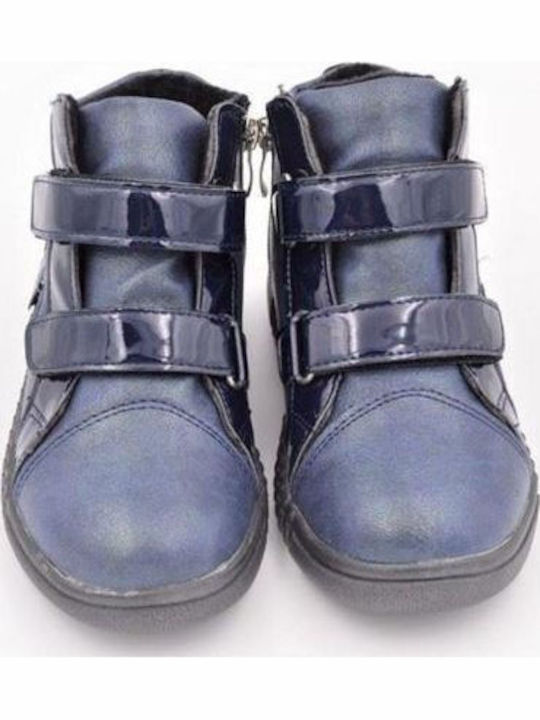 Meridian Lederne Kinderstiefeletten mit Reißverschluss Blau