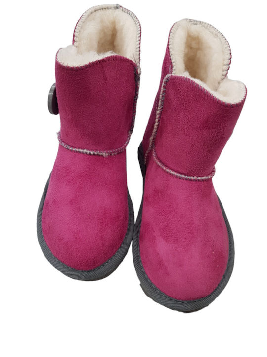 Kinderstiefel Mädchen Pelz Icon 255-10 Fuchsie Knöpfe Kinderstiefel Mädchen Pelz Icon 255-10 Fuchsie Knöpfe