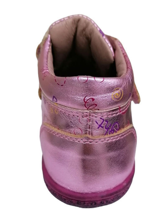Arties Kids Leather Ankle Boot Girl Pink Metallic 22703-3