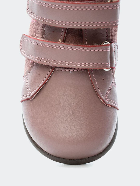 Anatomice Ghete Copii cu Velcro Burgundy 20702