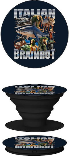 Italian Brainrot Phone Holders Stand Black Pop Socket