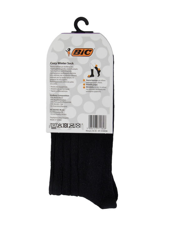 BIC Γυναικείες Κάλτσες Μαύρη BIC Γυναικείες Κάλτσες Μαύρη