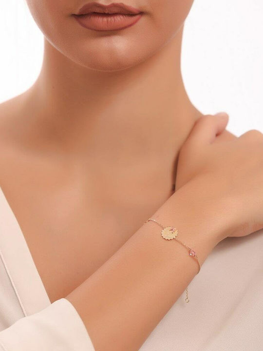Κίτρινο Χρυσό Παιδικό Βραχιόλι Κ14 It's A Girl Br11100204