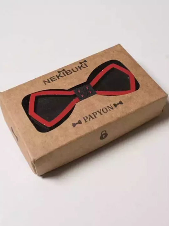 Kids' Wooden Bow Tie Boys Sharp Red