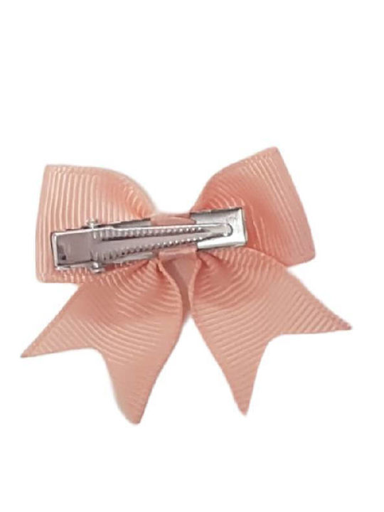Παιδικό Clip Κοκαλάκι Μαλλιών Φιογκάκι Rose Peach Παιδικό Clip Κοκαλάκι Μαλλιών Φιογκάκι Rose Peach