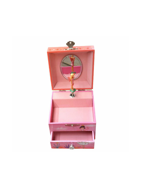 Pink Fairy Nature Music Box Rotating Ballerina 11x11x9cm