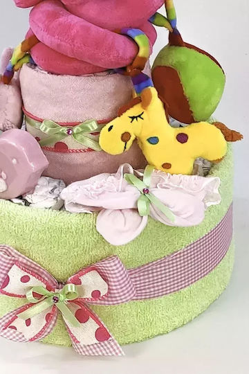Dama Koupa Handgefertigte Windeltorte für Mädchen