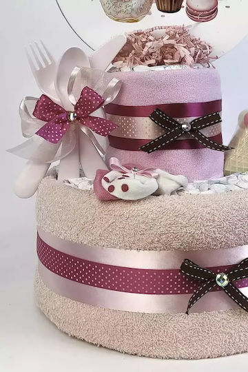 Dama Koupa Windeltorte aus Holz für Mädchen