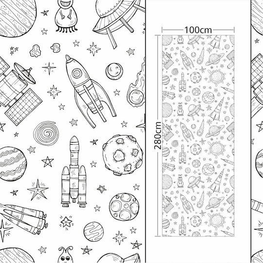 Embossed Wallpaper Aliens In Space