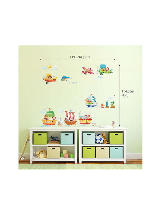 Kinder Wandsticker Tier Boote Flugzeuge Stick651
