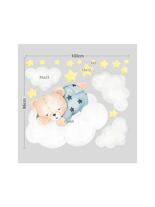 Caravelshop Autocolant Decorativ pentru Copii Perete 100x86buc