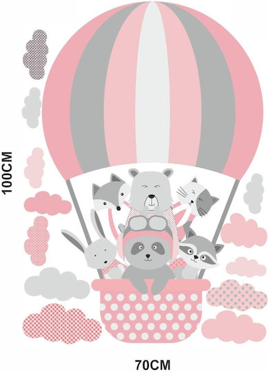 Themen Wandsticker Friends Im Heißluftballon 70x100cm
