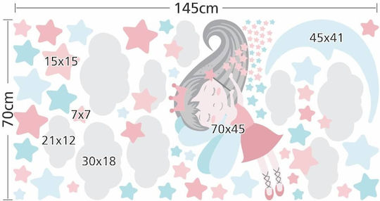 Thematischer Wandsticker Die Sternenfee 70x145cm