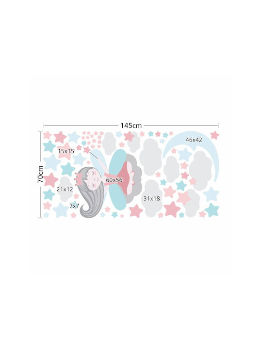 Caravelshop Kids Wall Sticker 70x145cm