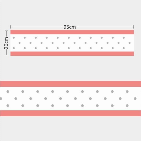 Wall Border Polka Dots 95x20cm