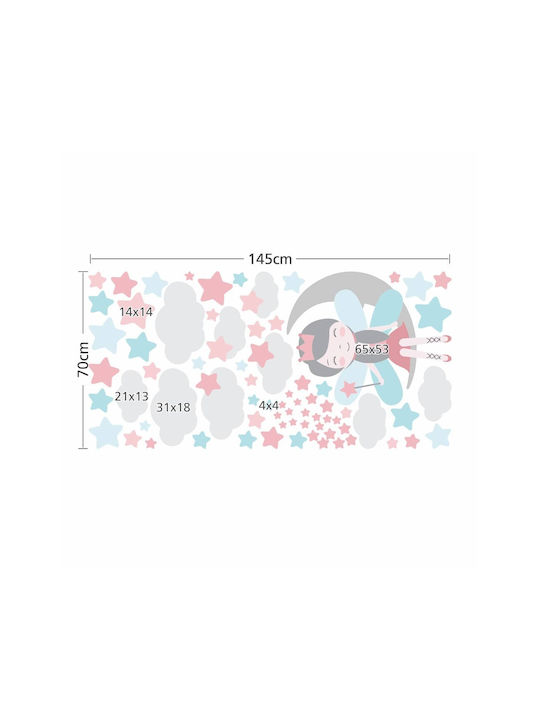 Caravelshop Kids Wall Sticker 70x145cm