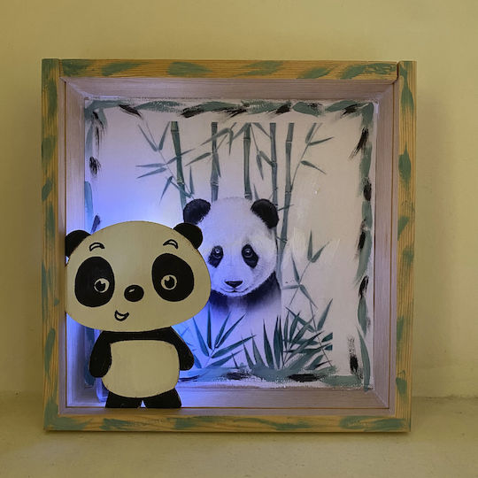Illuminated Framed Led Bear Cub Wall Art
