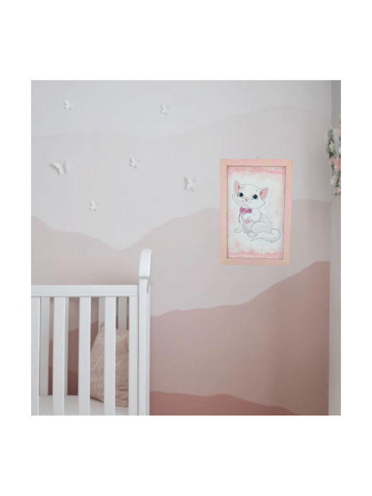 Handgemalter Hölzernes Kinder Wandkunst Lady Baby