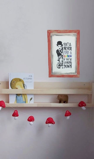 Handmade Wooden Framed Charlie Chaplin Kids Wall Art