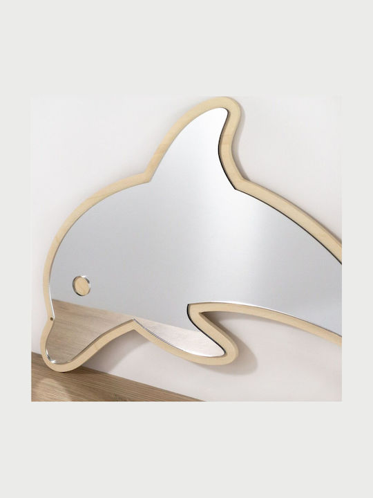 Παιδικός Καθρέπτης Δελφινάκι Plexiglass Καθρέπτη Ασημί Χωρίς Συσκευασία Δώρου