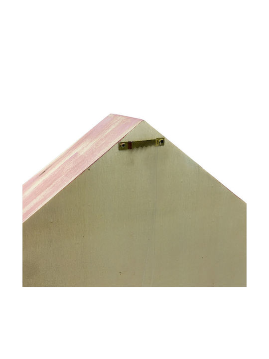LiebeQueen Kids Wall Decor Pink made of Wood 45x8x35εκ.