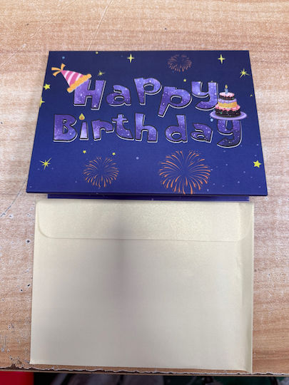 Birthday Card Playing Melody Music Light Led Cake Blow Out Candle