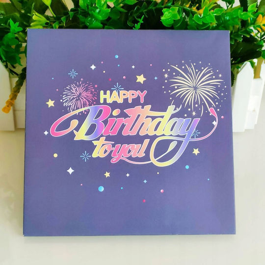Geburtstagskarte Spielende Melodie Licht LED Kuchen Auspusten Kerze Magie
