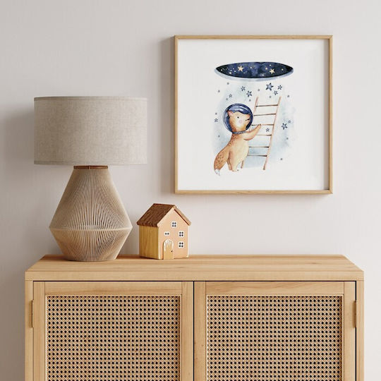 Poster Fox Little Astronaut Paper 60x60cm