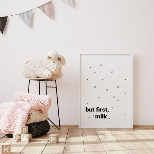 Αφίσες Poster But First Milk Χαρτί 15x20cm