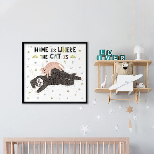 Poster Posters Teddy Bear Kitten Paper 100x100cm