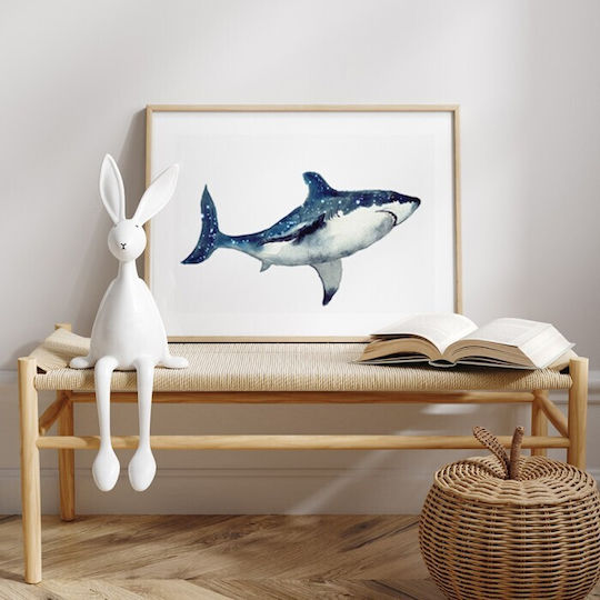 Poster Blue Shark Paper 20x15cm