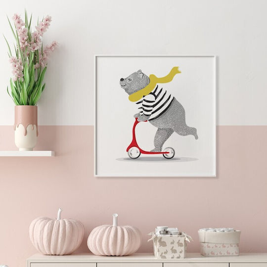 Poster Bear Skateboard Paper 40x40cm