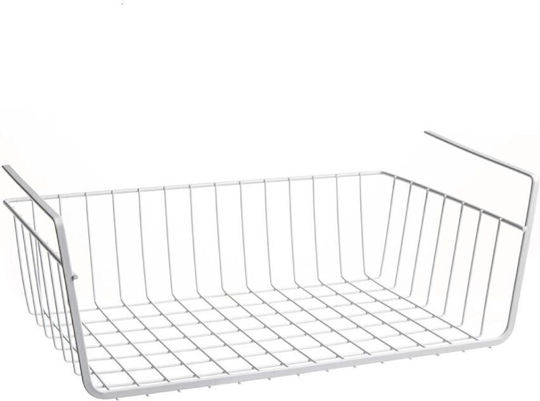 Pendant Metal Basket Shelf 40.5x26x13.5cm White