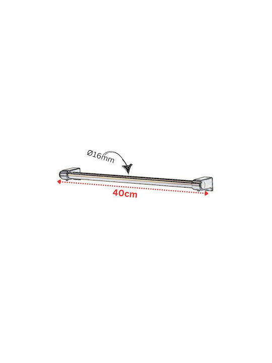 Tekno-Tel Metallic Kitchen Hanger 40cm 5 Pieces Silver