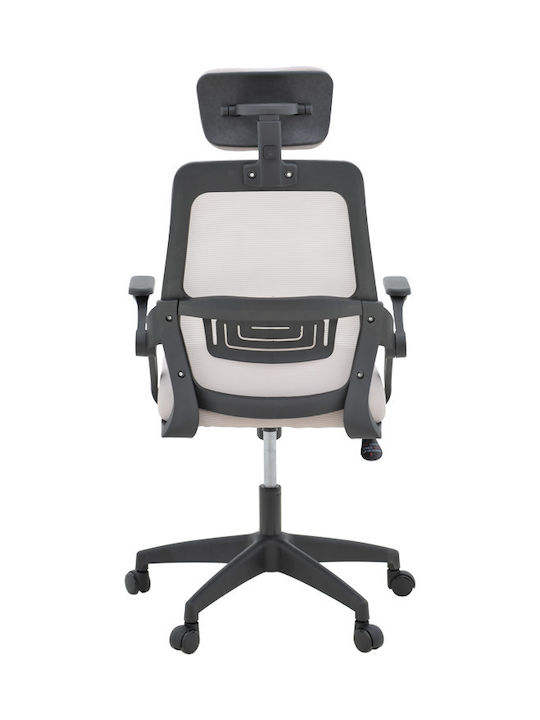 Peja Reclining Office Chair with Fixed Arms Grey-beige Pakketo