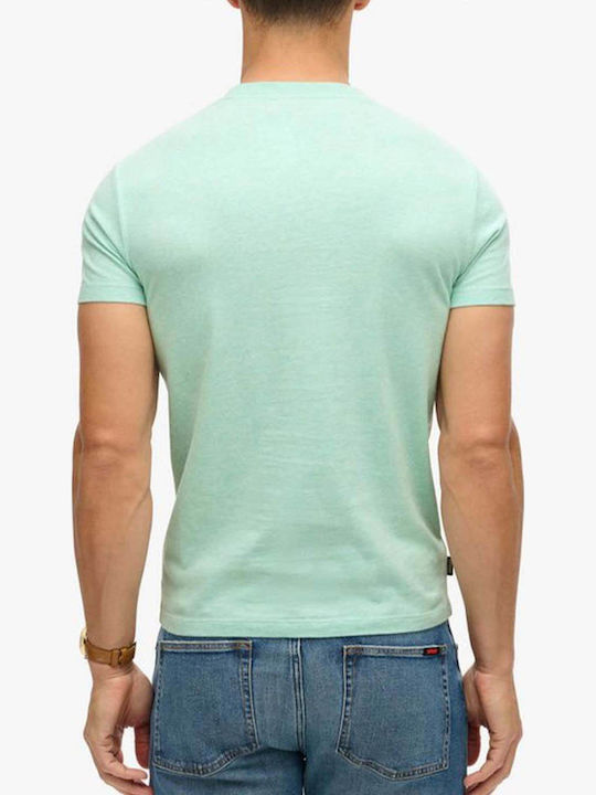 D1 Ovin Polo Kurzarmbluse Light Mint Green Marl