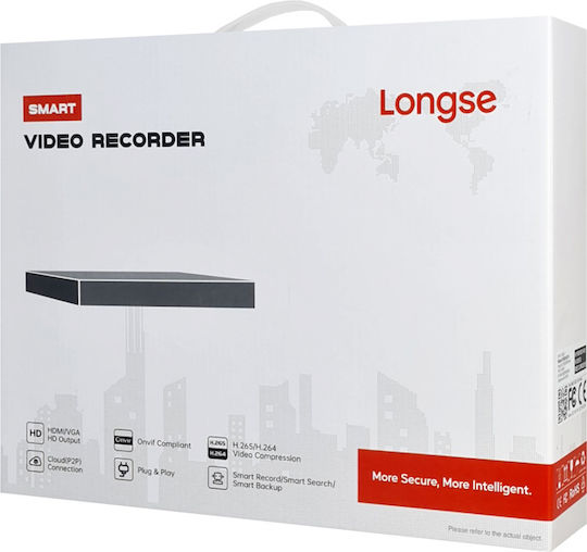 Longse NVR3009S1 Καταγραφικό NVR WiFi 9 Καναλιών με Ανάλυση 4K