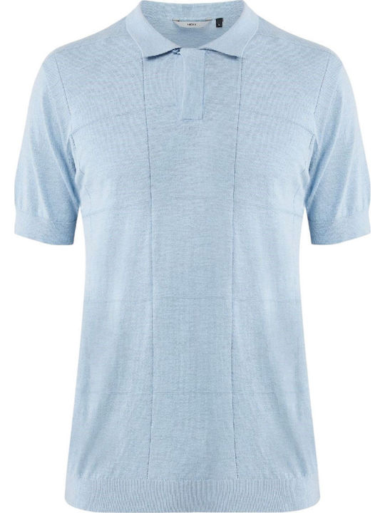 Polo Short Sleeve Blouse Skyblue