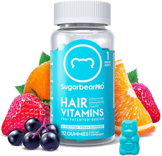 Sugar Bear Hair Vitamins Ειδικό Συμπλήρωμα Διατροφής 32 ζελεδάκια