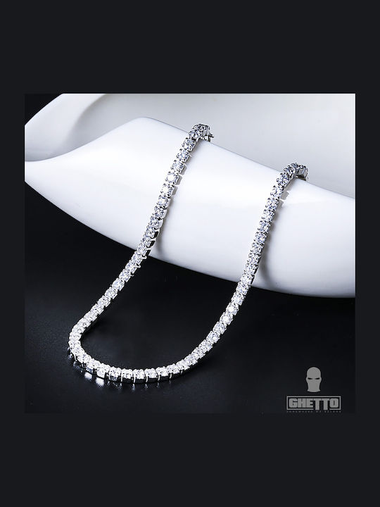 Silver Star Γυναικείο Βραχιόλι Ριβιέρα από Ασήμι