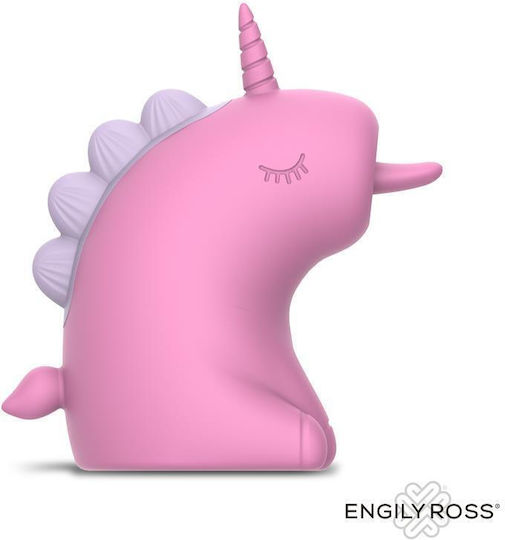 Engily Ross Cupcake Mini Δονητής Μασάζ 360º Rotating Tongue 7.8cm Ροζ