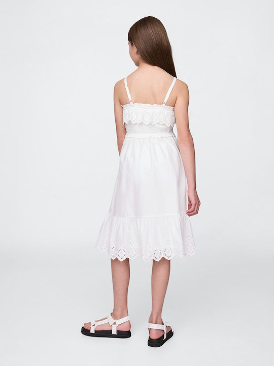 Kinderkleid Ärmellos Off White